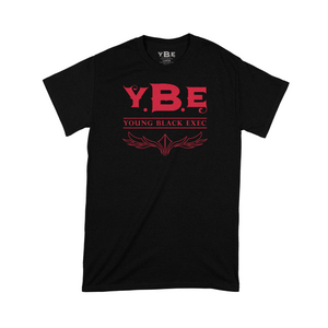 YBE Signature Logo T-Shirt - Black/Red