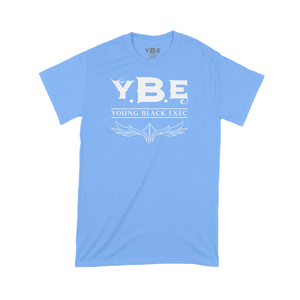 YBE Signature Logo T-Shirt - Carolina Blue/White