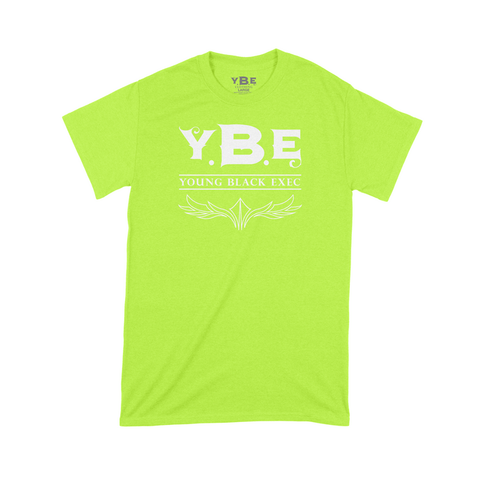 YBE Signature Logo T-Shirt - Volt Green/White