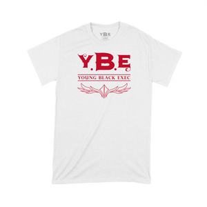 YBE Signature Logo T-Shirt - White/Red